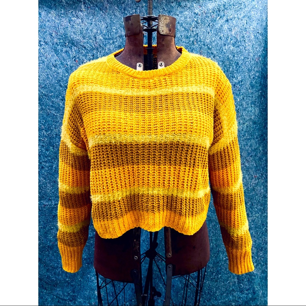 Wild Fable Yellow Striped Sweater